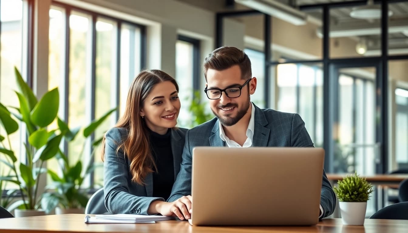 Headhunter IT unterstützt Kunden in einem modernen Büro mit kreativer Energie.