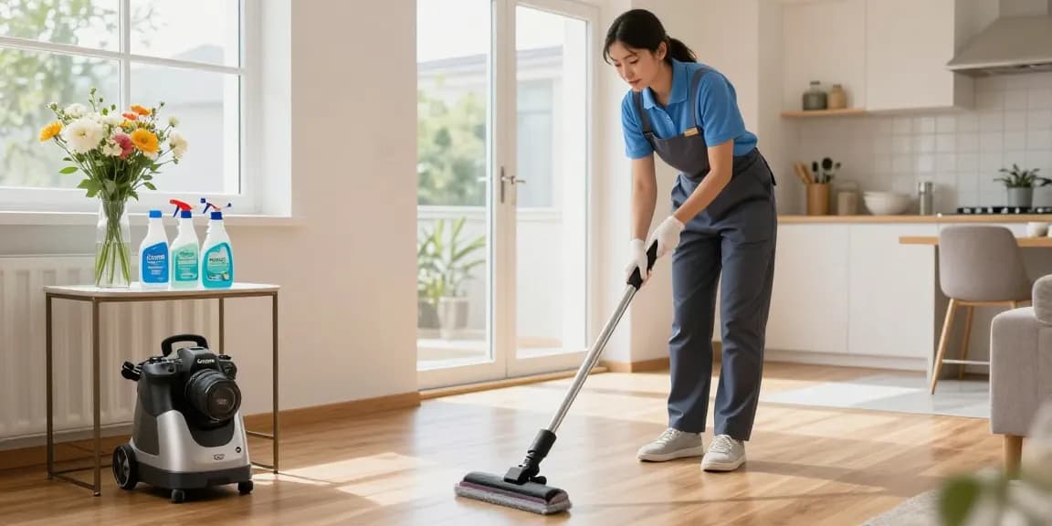 Efficient cleaning by a reinigungsfirma solothurn, showcasing professional techniques and eco-friendly products.