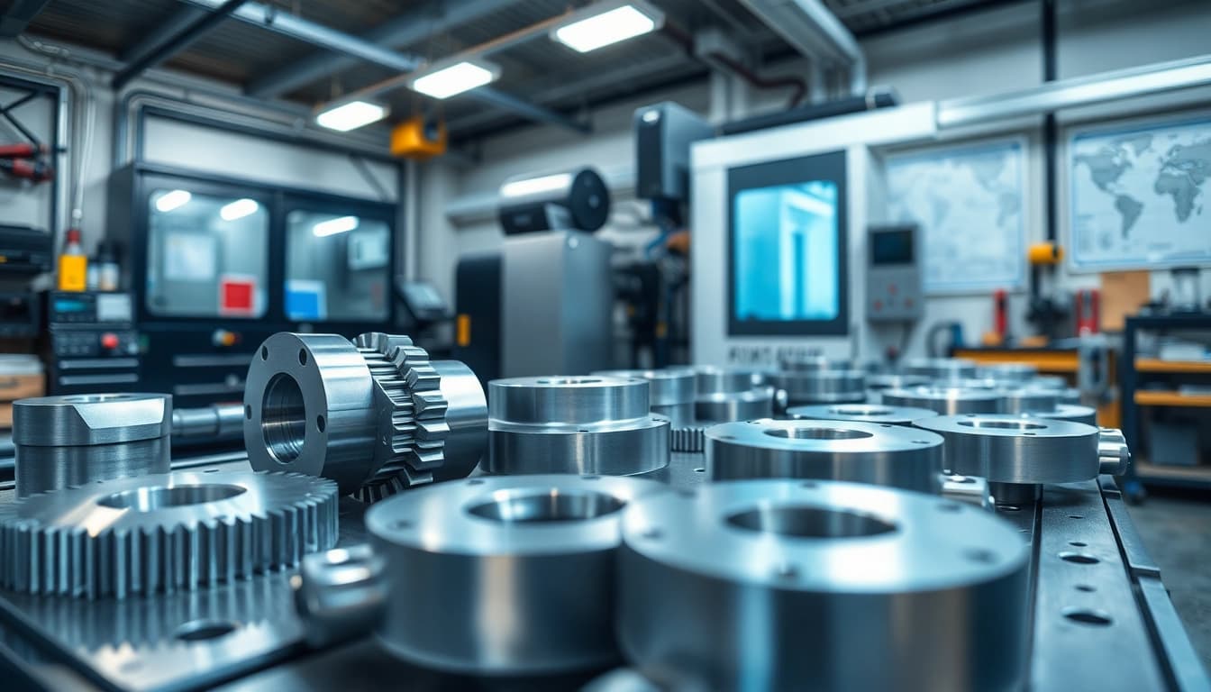 Präzise cnc frästeile in einer modernen Werkstatt, zeigen handwerkliches Können und innovative Techniken.