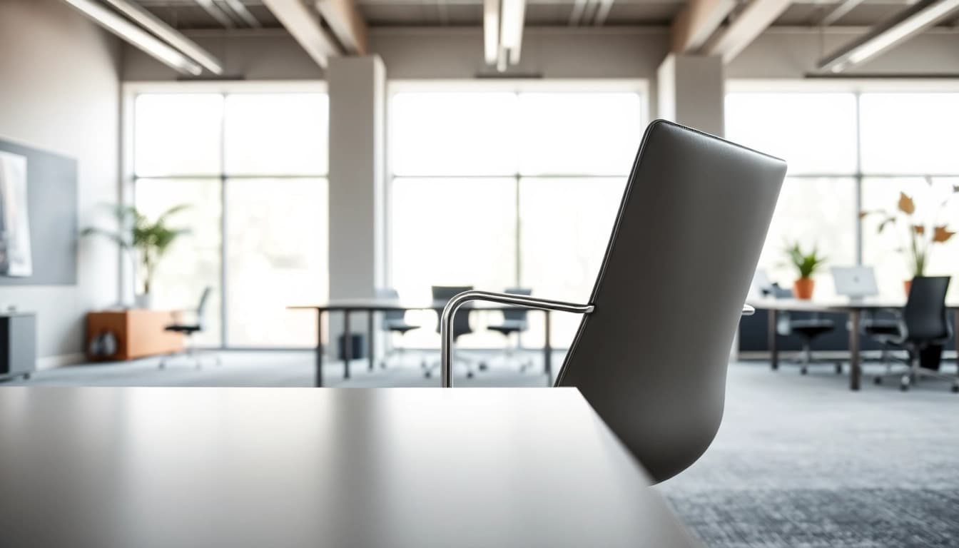Erleben Sie die Schönheit und Eleganz eines refurbished Vitra Stuhls in einem modernen Arbeitsumfeld.
