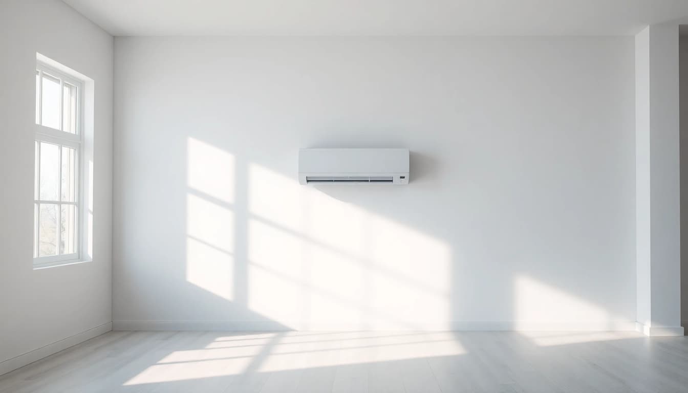Klima installieren – showcasing a stylish air conditioning unit seamlessly integrated into a contemporary living space