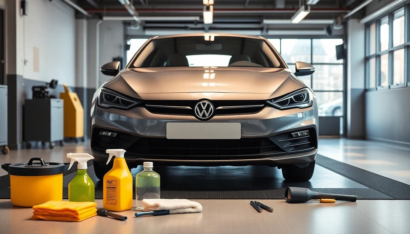Leasing Rückgabe Vorbereitung München durch professionelle Fahrzeugaufbereitung im modernen Stadtsetting.