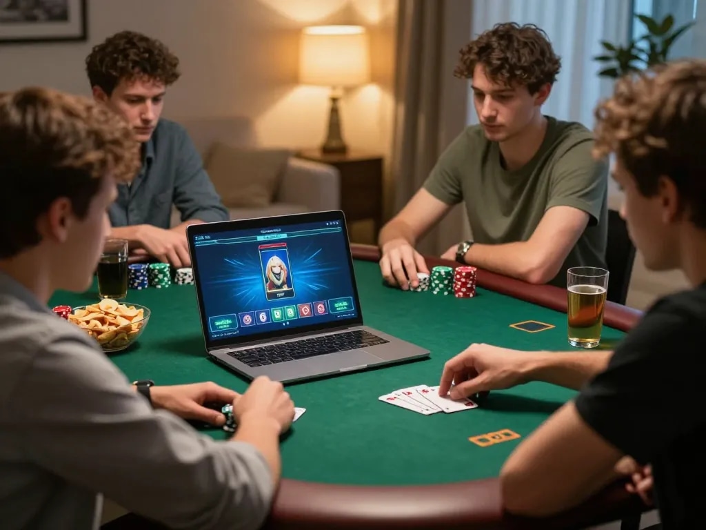 King88 player strategizing their next move in an engaging online poker game.