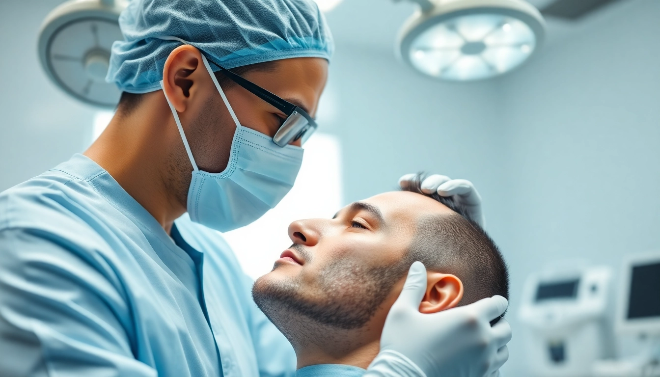 Haartransplantation Türkei kosten: Patient erhält professionelle Haartransplantation in einer modernen Klinik.