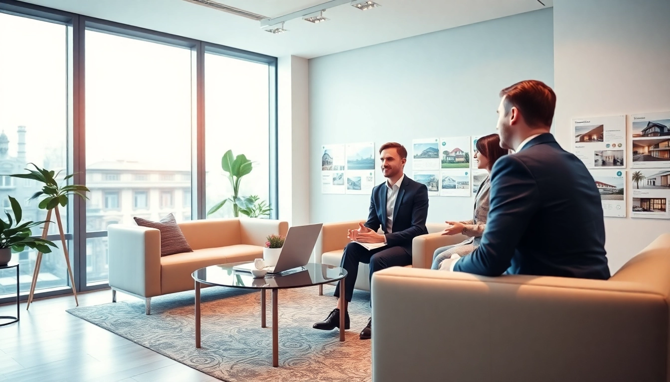 Immobilienmakler Frankfurt Preungesheim berät Kunden in modernem Büro.