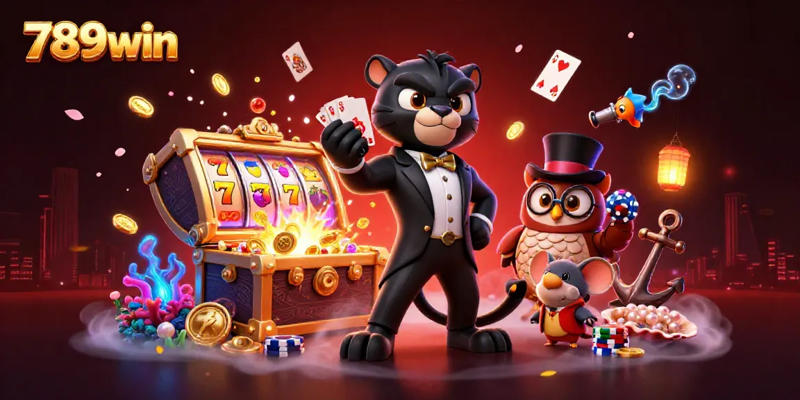 Engage in thrilling gameplay at 789win with a vibrant 3D casino scene featuring dynamic elements.