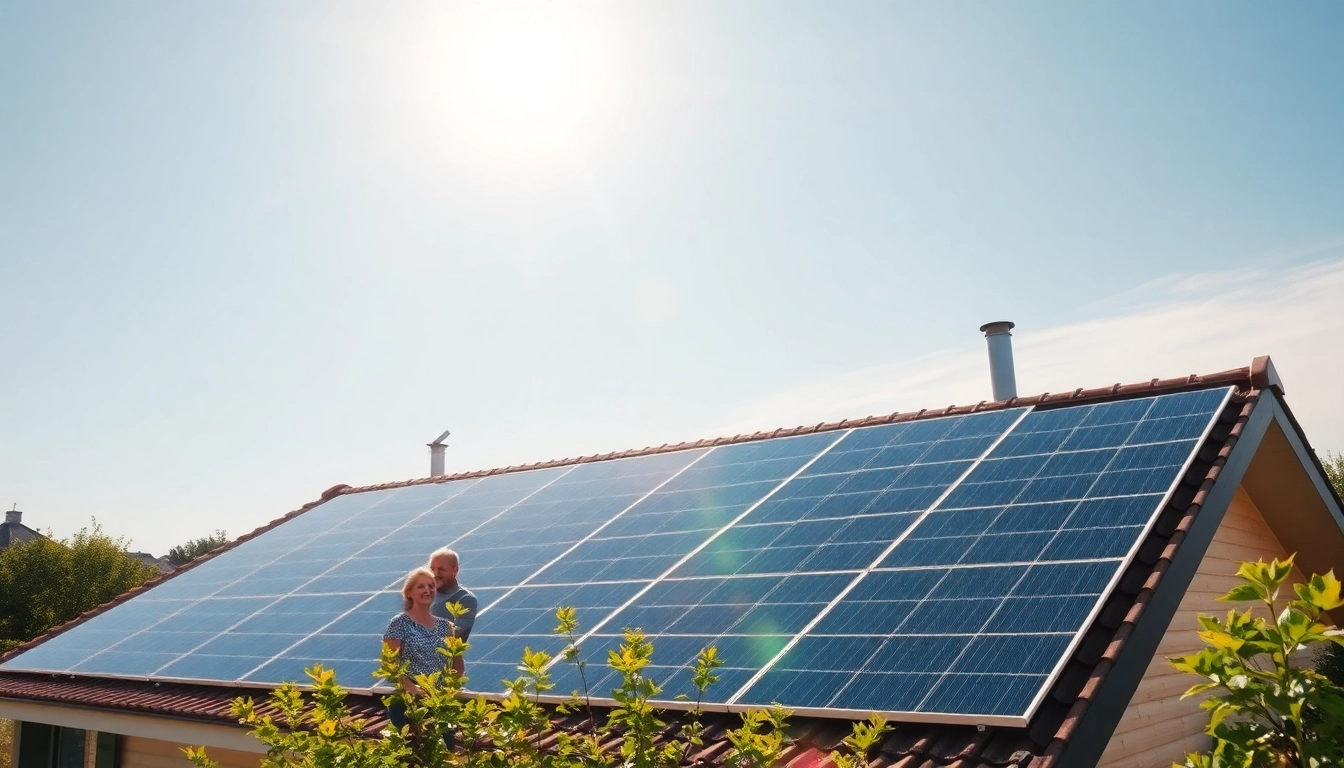 Optimale Photovoltaik Investment Lösung mit modernen Solaranlagen auf einem sonnigen Dach.