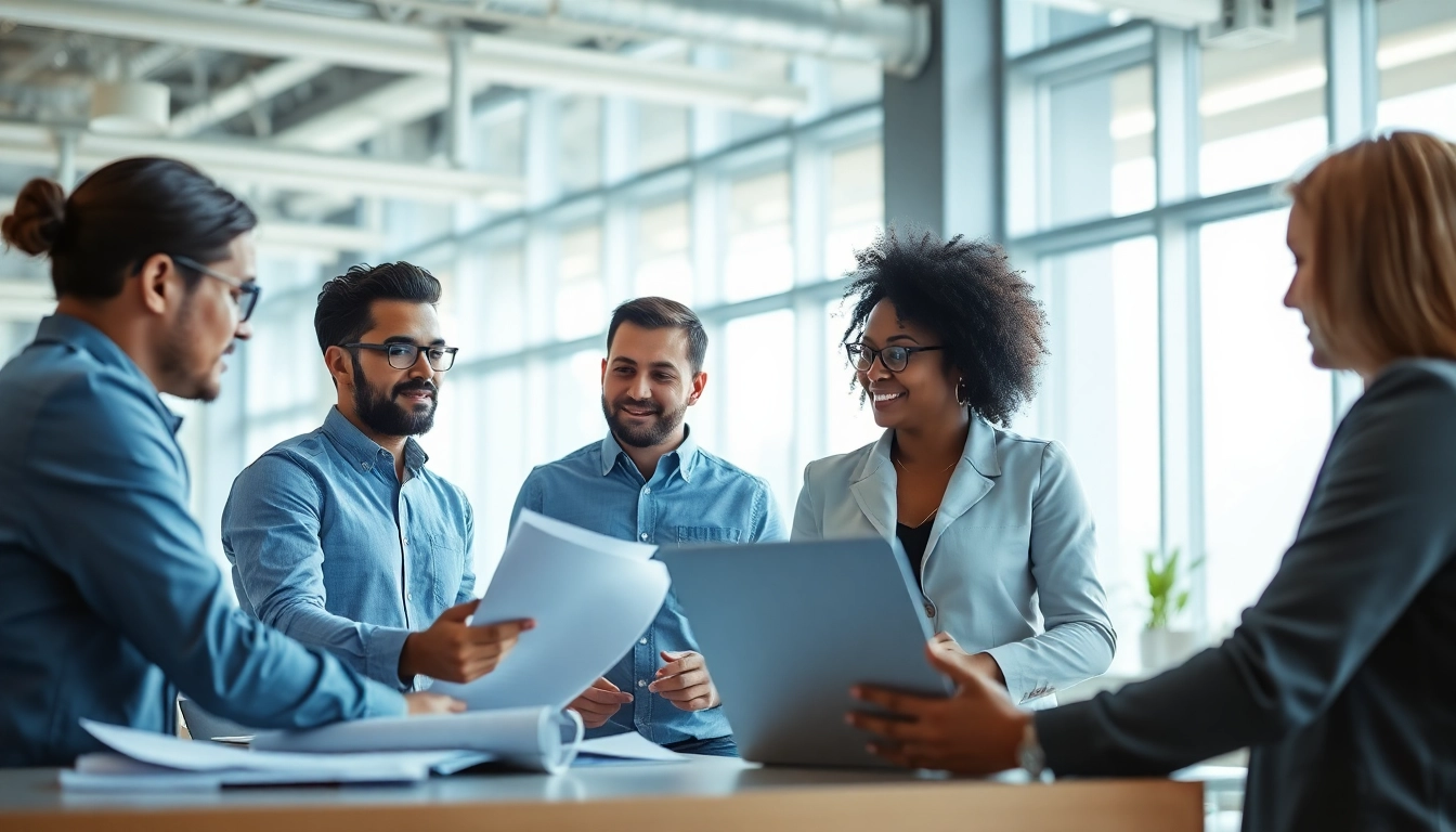 Headhunter Ingenieure im modernen Büro bei der Projektbesprechung.