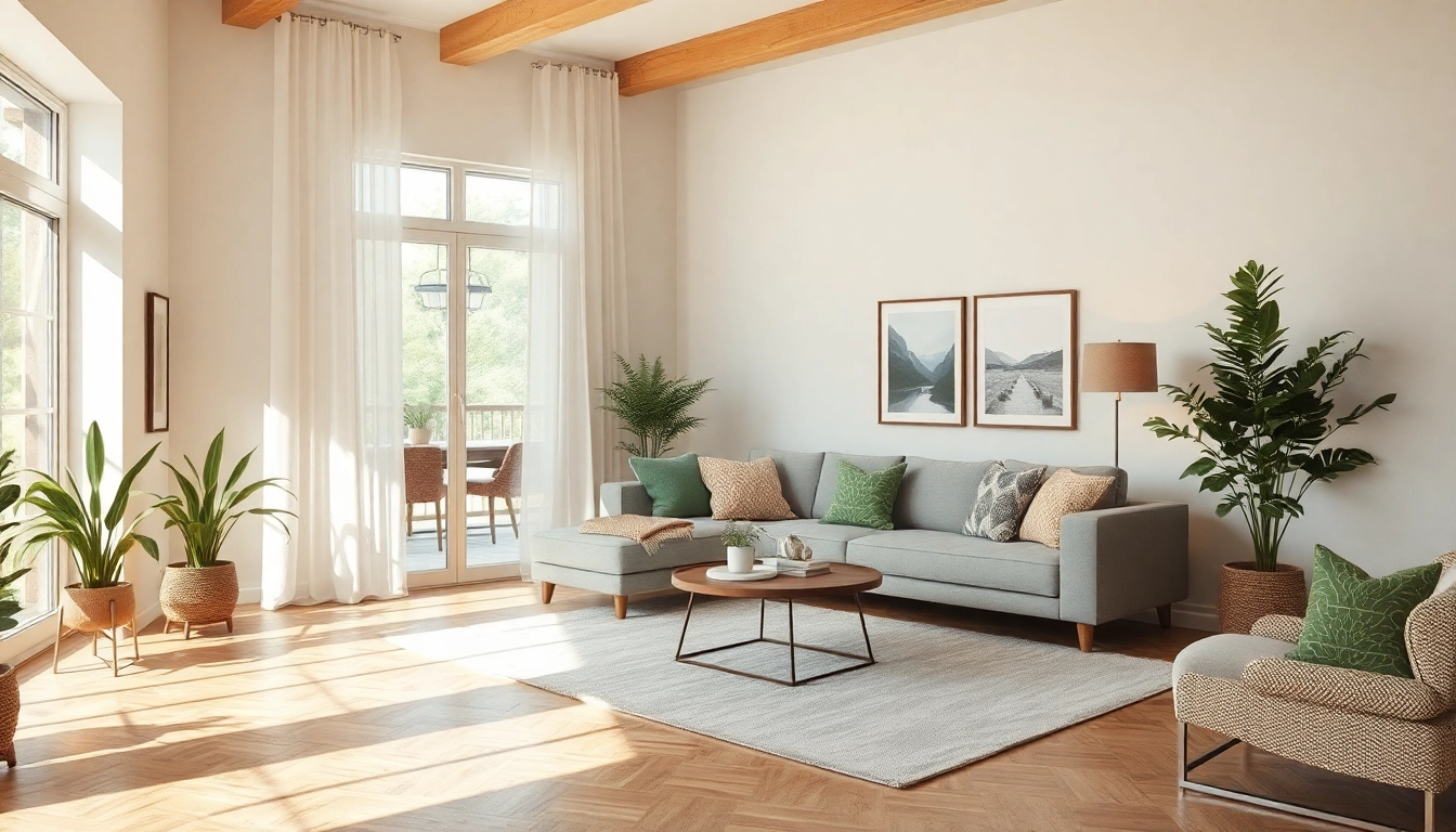 Inspirierendes Wohnzimmer mit harmonischer Raumgestaltung, warmen Lichtverhältnissen und einladenden Farben.