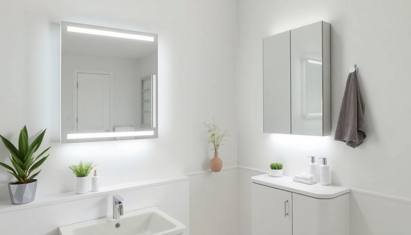 Entdecken Sie den sonni Spiegelschrank mit integriertem LED-Licht und stilvollem Design für Ihr Badezimmer.