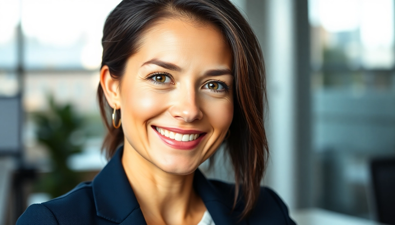 Generate an ai professional headshot featuring a smiling individual in a smart-casual blazer.