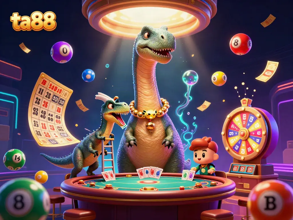 Play exciting casino games at ta88 while the brontosaurus watches over, creating a unique gaming atmosphere.
