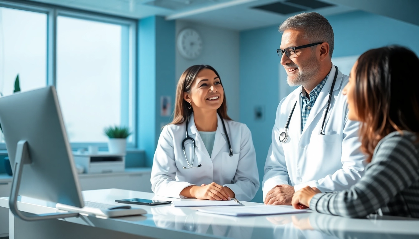 driada medical Behandlung in moderner Klinik, gespräch mit Patient