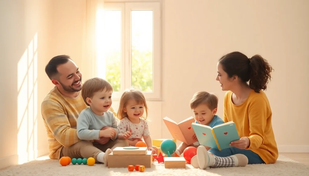 Kindererziehung in einer liebevollen und spielerischen Umgebung, die das Lernen fördert.