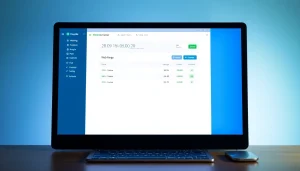 Visualisierung des Web-Rangs einer Website mit Dashboard-Funktionen.