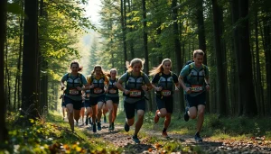 Erleben Sie den Wetziker OL Challenge durch engagierte Teilnehmer, die durch einen dichten Wald sprinten.