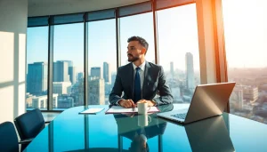 Headhunter Berlin analysiert Stellenangebote am Schreibtisch.