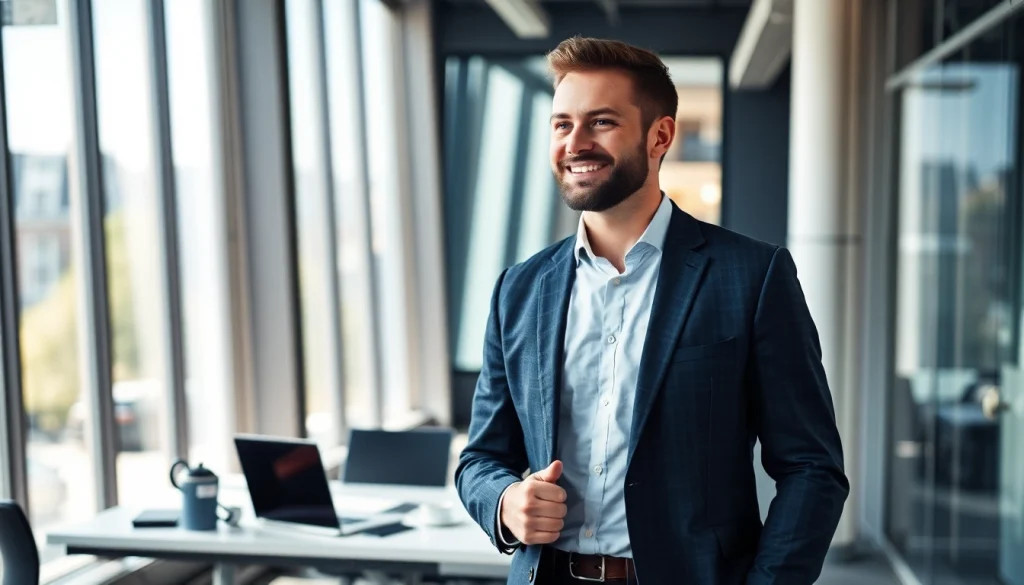 Professioneller Headhunter IT beraten mit Kunden im modernen Büro.