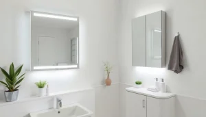 Entdecken Sie den sonni Spiegelschrank mit integriertem LED-Licht und stilvollem Design für Ihr Badezimmer.