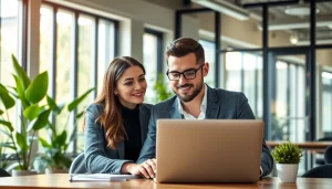 Headhunter IT unterstützt Kunden in einem modernen Büro mit kreativer Energie.