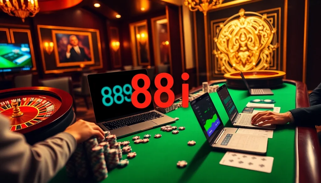 Experience the thrill of gambling with 88i đăng nhập, featuring engaging casino elements and vibrant colors.
