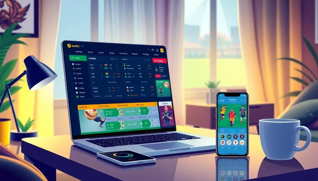 Engaging visual representation of top 10 trang cá cược bóng đá interface showcasing live betting features.