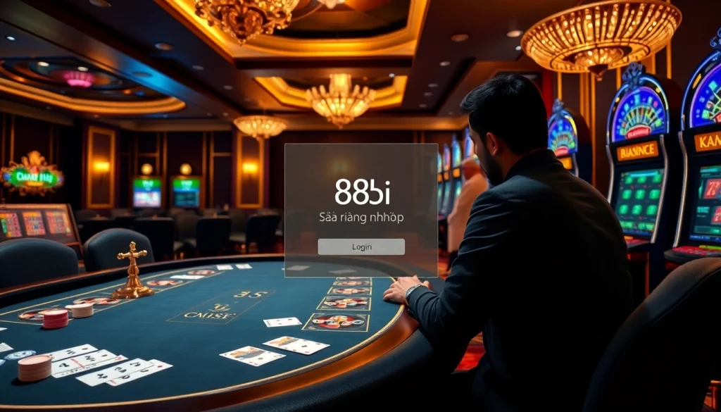 Experience the thrill of online gaming with 88i đăng nhập on a luxurious casino interface.
