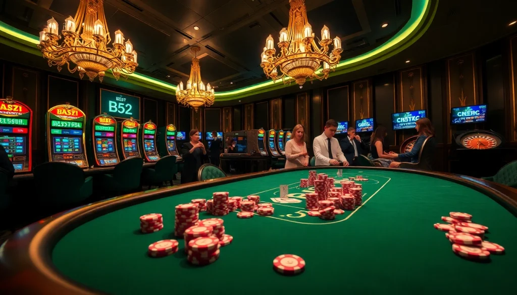 Experience the excitement of B52 with high-stakes poker games and vibrant casino atmosphere.