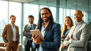 Headhunter Schweiz in modern office interaction, showcasing professionalism and diversity.