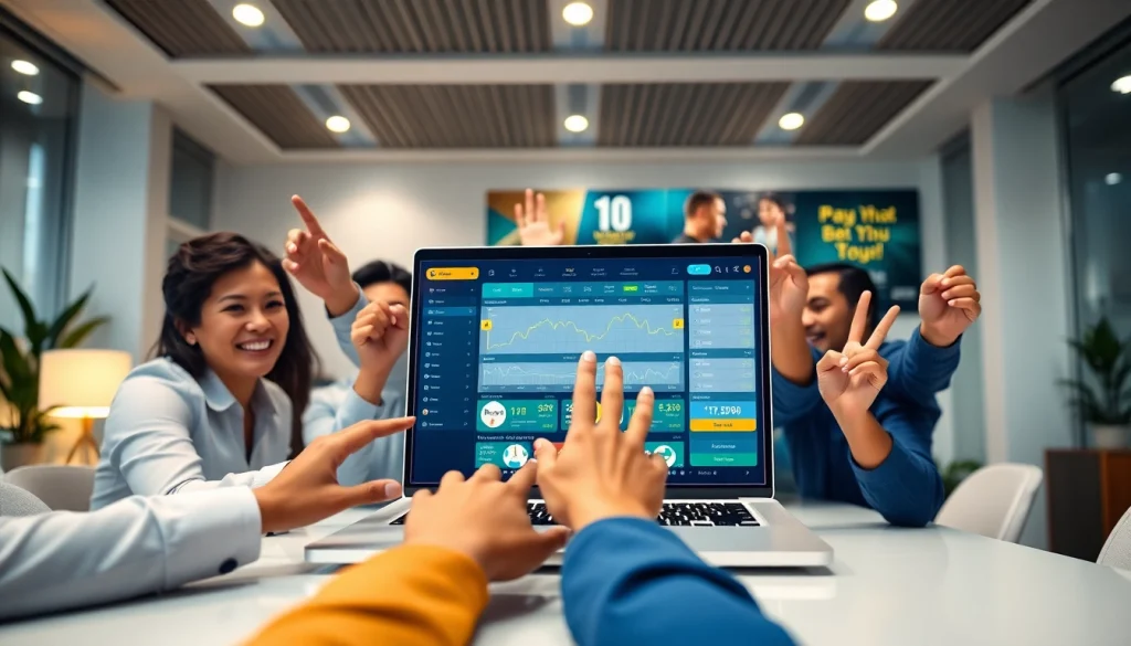 Top 10 nhà cái uy tín showcased on a digital betting platform with engaging elements.